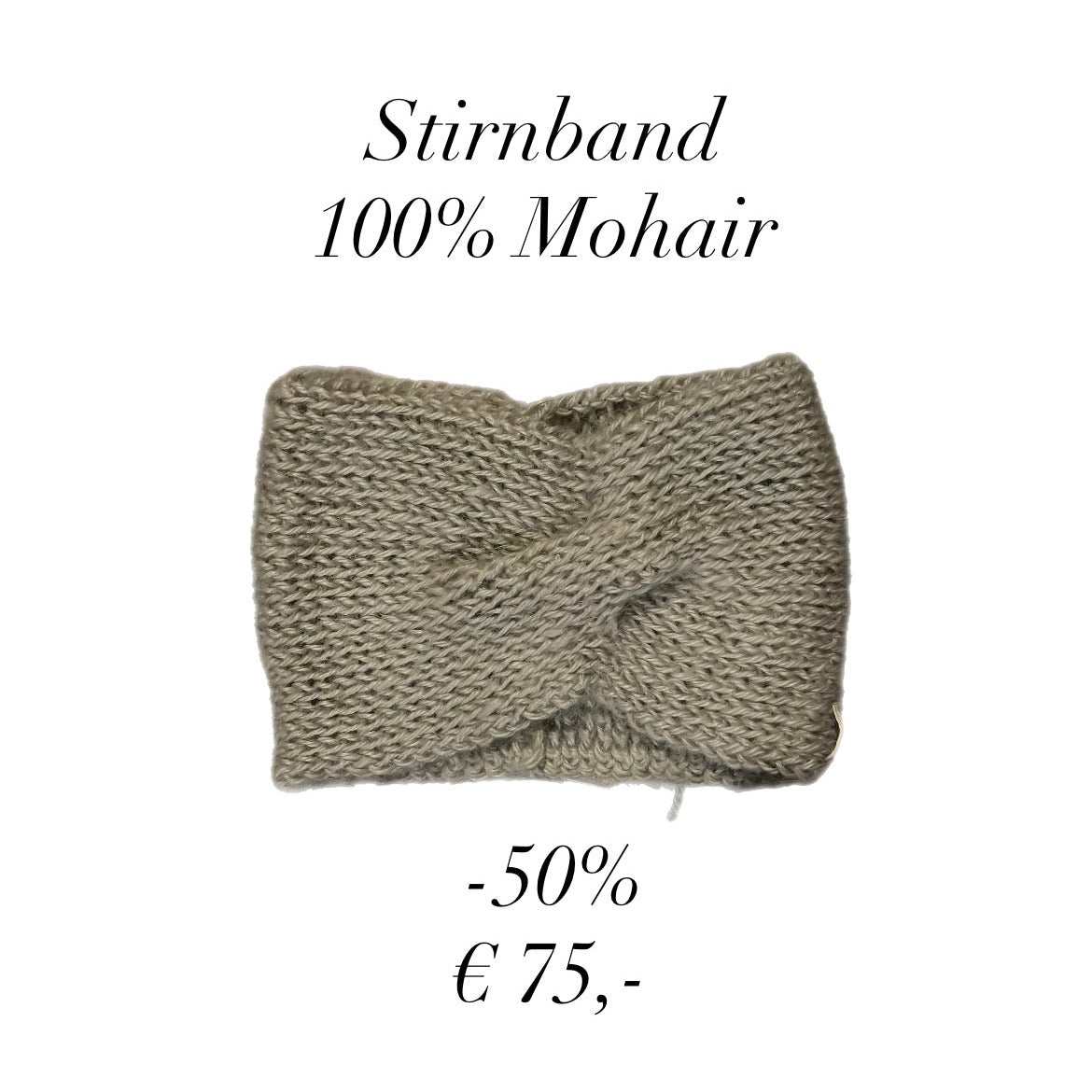 -50% breites Stirnband aus Mohair
