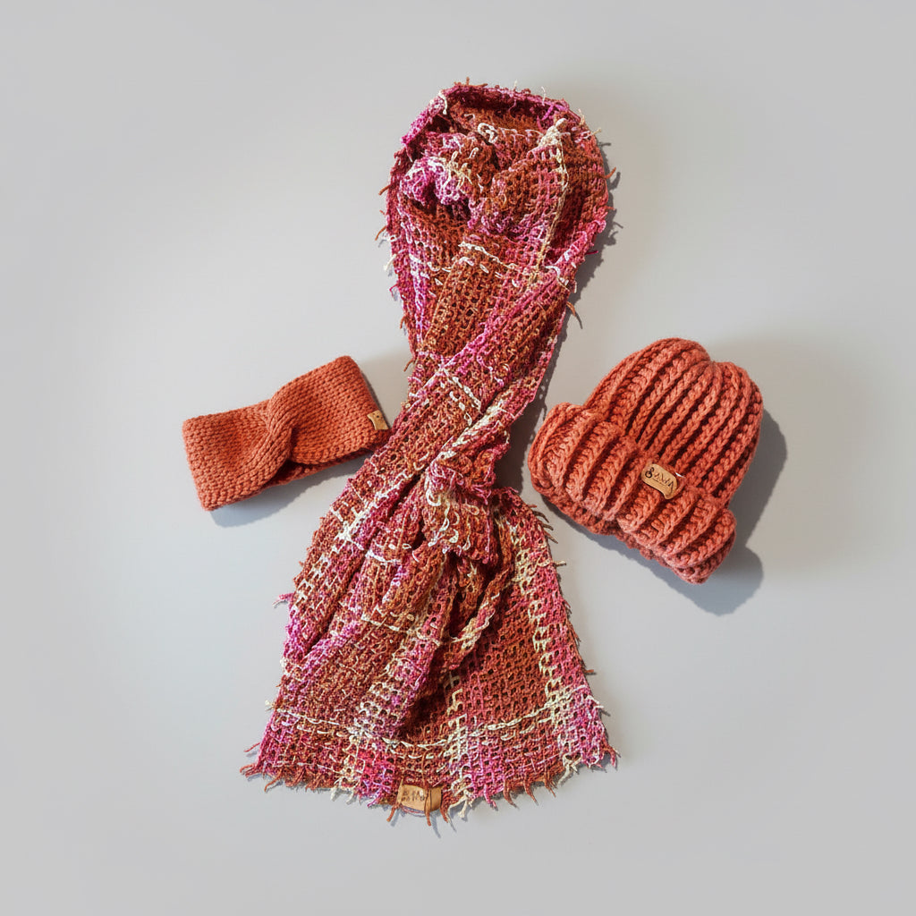 Handgemachte Haube aus 100 % Bio-Merino