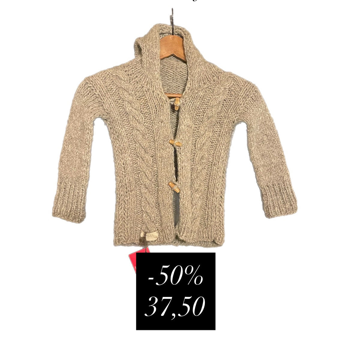 -50% Kinderjacke mit Zopfmuster