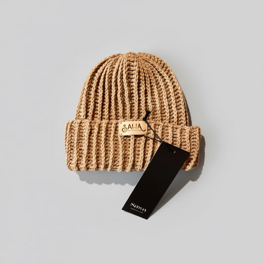 Handgemachte Haube aus 100 % Kamelwolle