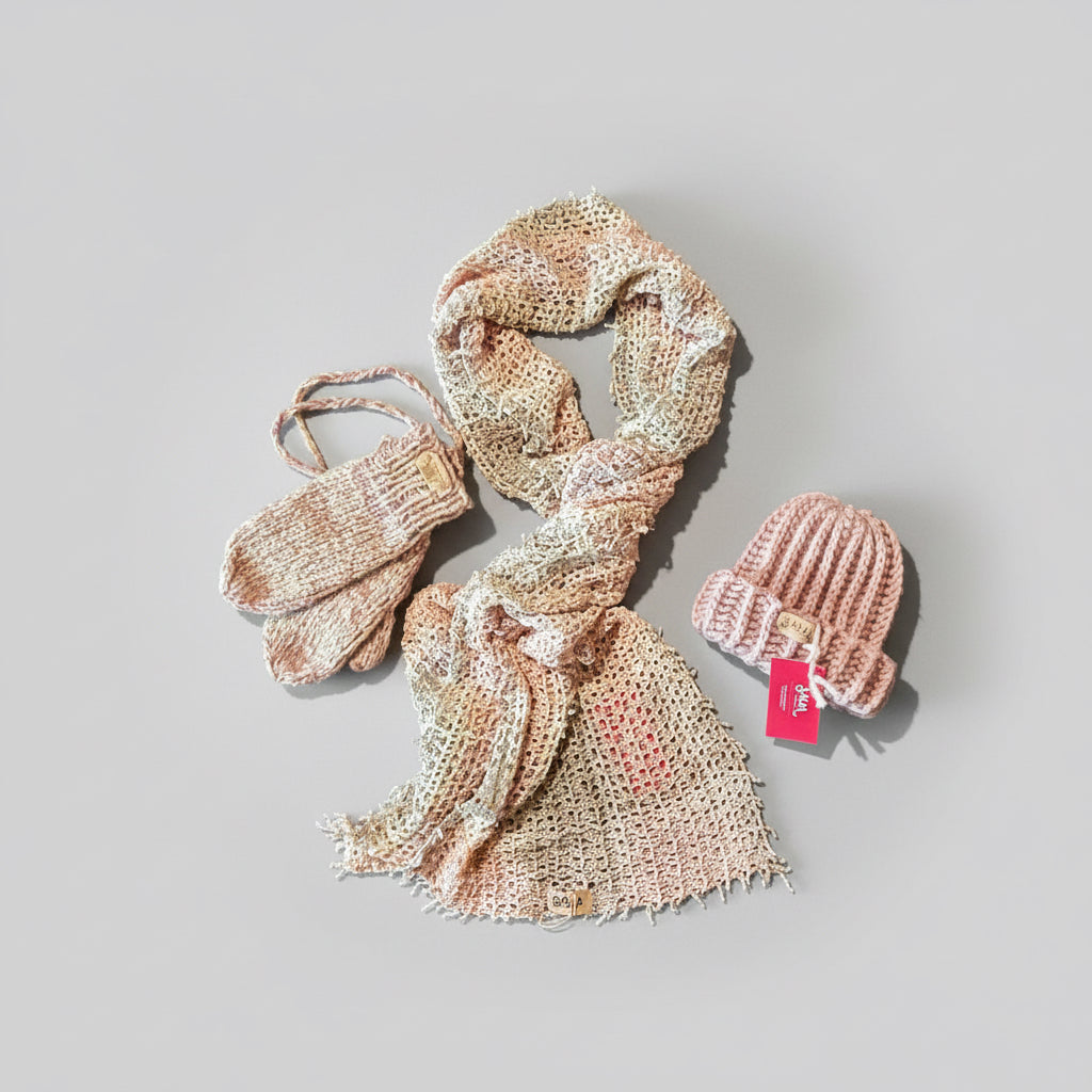 Handgemachte Haube aus 100 % Baby-Alpaka