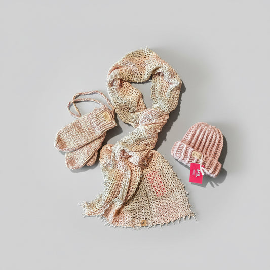 Karo-Schal aus Baumwolle & Alpaka