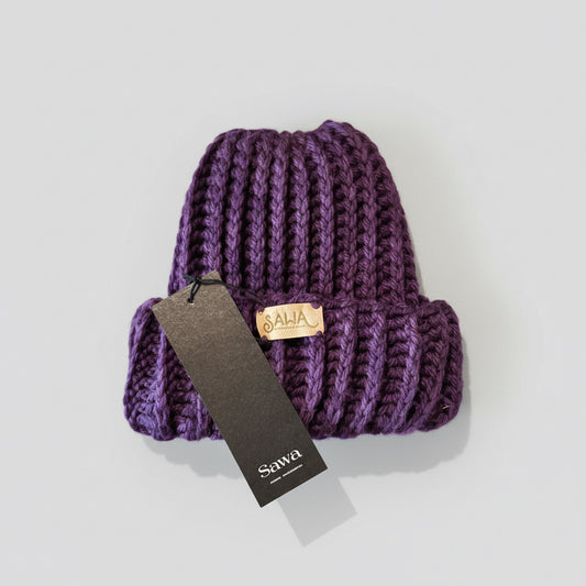 Handgemachte Haube aus 100 % Bio-Merino