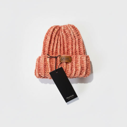 Handgemachte Haube aus 100 % Bio-Merino