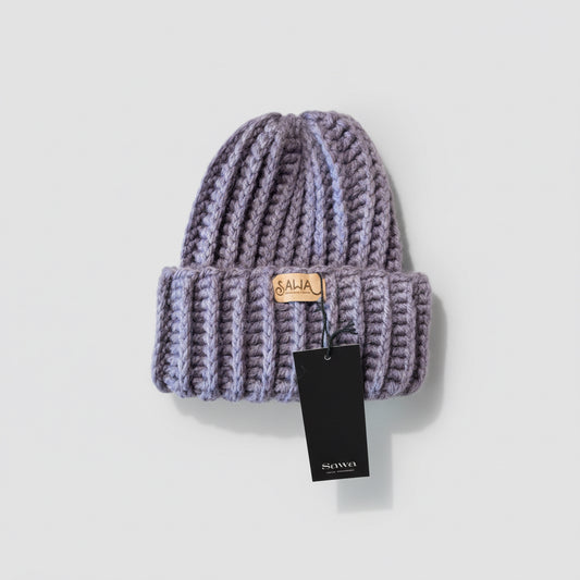 Handgemachte Haube aus 100 % Bio-Merino