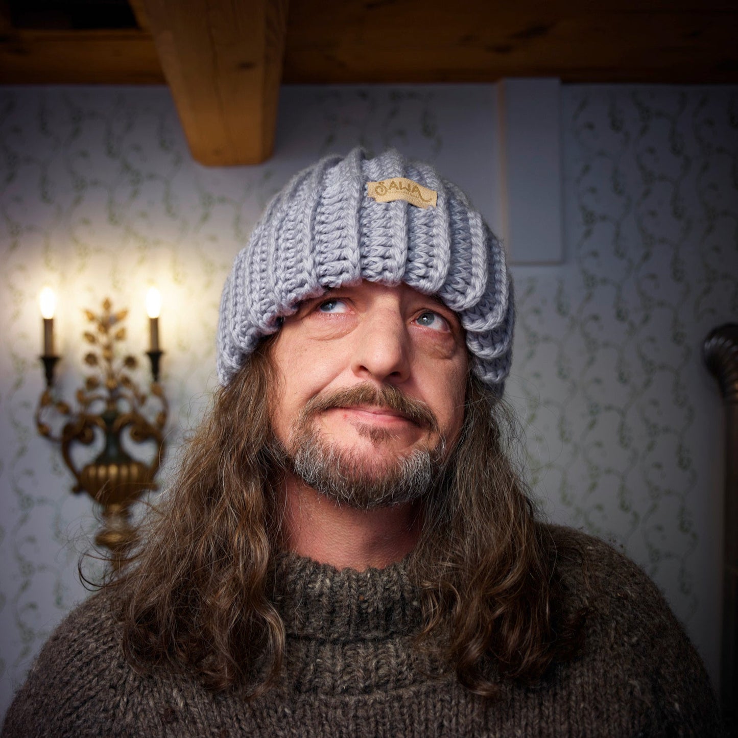 Handgemachte Haube aus 100 % Bio-Merino